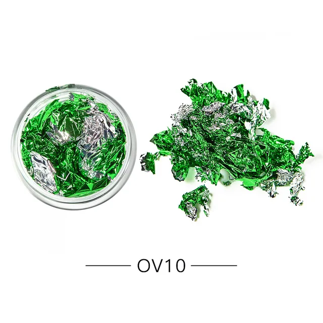 1 Box Gold Silver Irregular Aluminum Foil Paper Nail Art Sticker 3D Glitter DIY Manicure UV Gel Polish Nail Decoration Tools Q06464