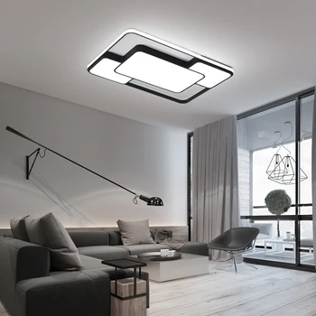 

New Design Chandeliers Lamps For Living Room Bedroom Living Room Study Room White/Black Frame LED Chandelier for home lighting