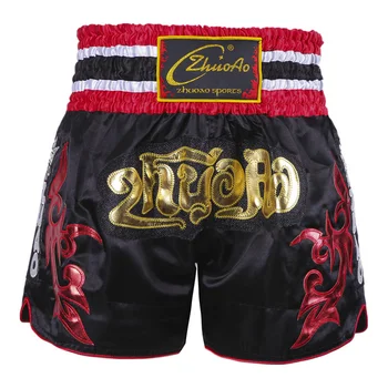 

Embroidery Muay Thai Boxing Shorts Muaythai Trunks Men's Comprehensive Combat Free Sparring MMA Fight Shorts Sanda Clothing Drop