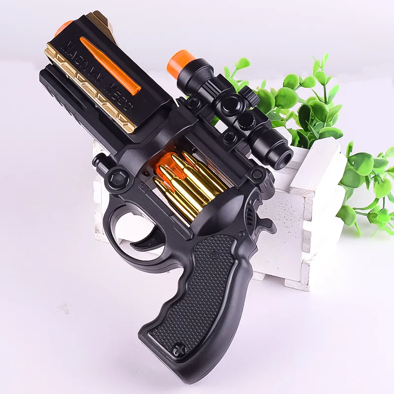 

Electric Toy Gun Revolver Gun with Vibration Light Music Classic old style Gun Props Flash airsoft air guns