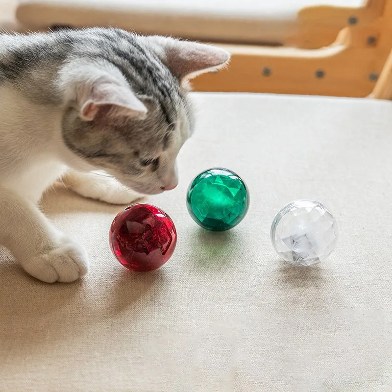 Игрушка-колокольчик для кошки, кошачий мячик, Интерактивная игрушка для питомца, забавный кот, прорезыватель, игрушка для упражнений, погоня за питомцем, играющие игрушки#2