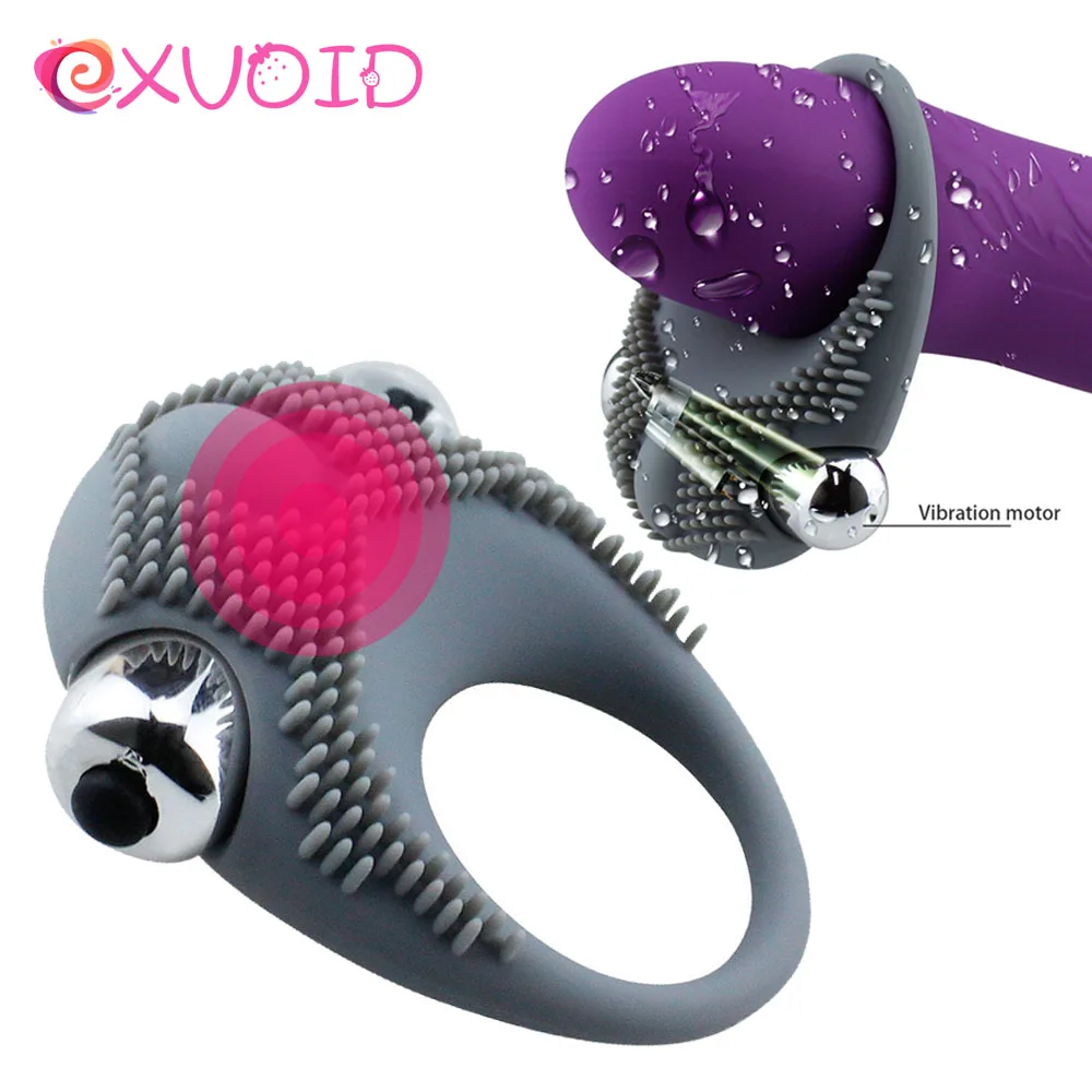 Вибрирующее кольцо EXVOID вибратор в виде пули для задержки эякуляции массажер