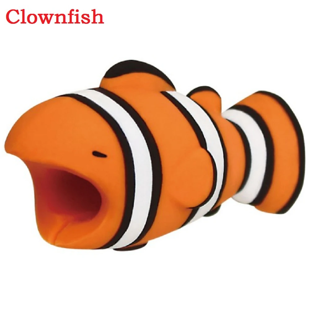 clownfish Зарядный кабель для мобильного телефона, шнур для наушников, протектор с милым животным узором для всех фиксаторов проводов для мобильного телефона - Цвет: clownfish