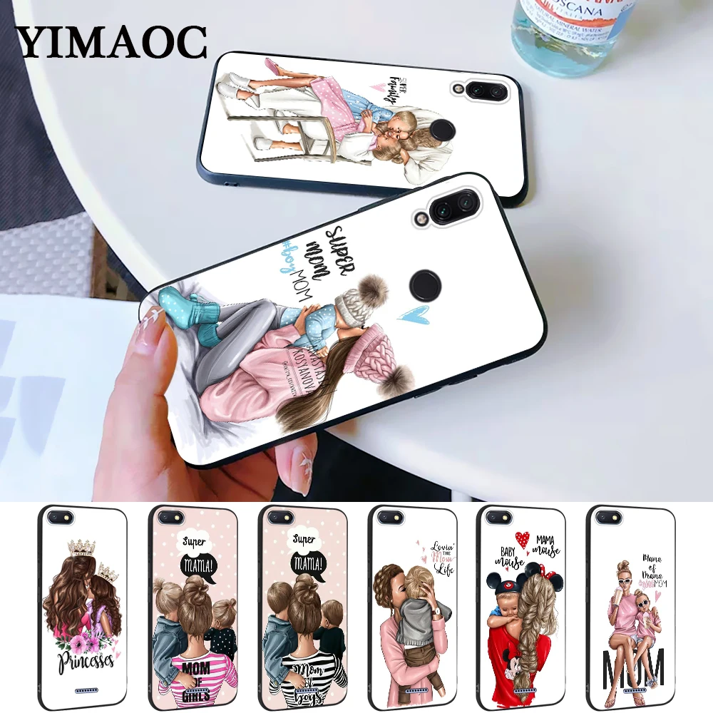 

Mom and baby Special Offer Luxury Silicone Case for Redmi 4A 4X 5 Plus 5A 6 Pro 6A 7 7A K20 S2 Go