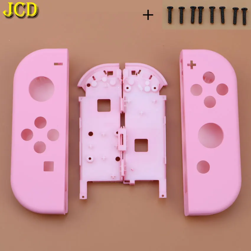JCD сменный пластиковый корпус Чехол-Крышка для kingd переключатель контроллер NS для NX Joy-Con оболочка игровой консоли - Цвет: A Pink with tools