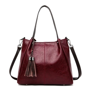

Vintage Luxury Handbags Women Bags Designer Leather Tassel Ladies Hand Crossbody Bags for Women 2019 Casual Tote Bolsa Feminina