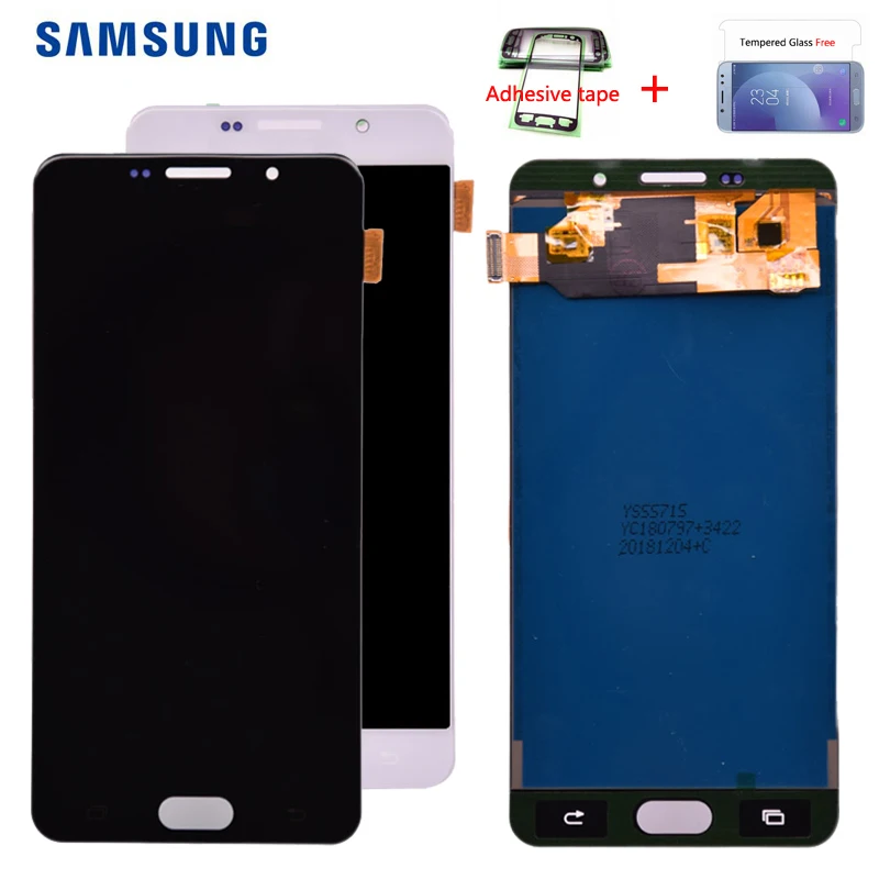 Cena Do Samsung Galaxy A7 2016 A710 A710F A710M A710Y A7100 wyświetlacz LCD z montaż digitizera ekranu dotykowego darmowa wysyłka