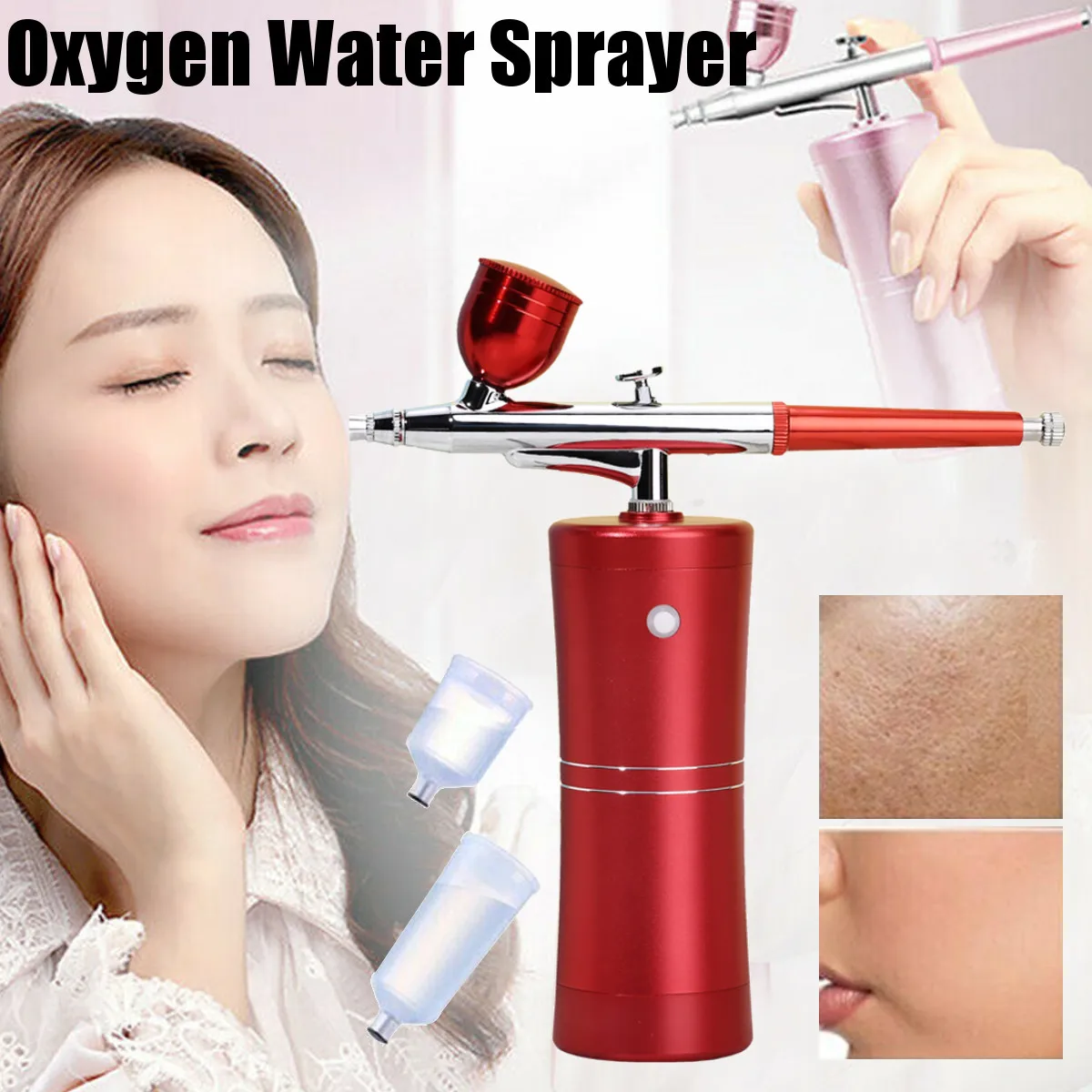 

Mini Airbrush With Compressor Facial Oxygen Water Injection Machine Anti Wrinkle Skin Rejuvenation Water Sprayer Beauty Device