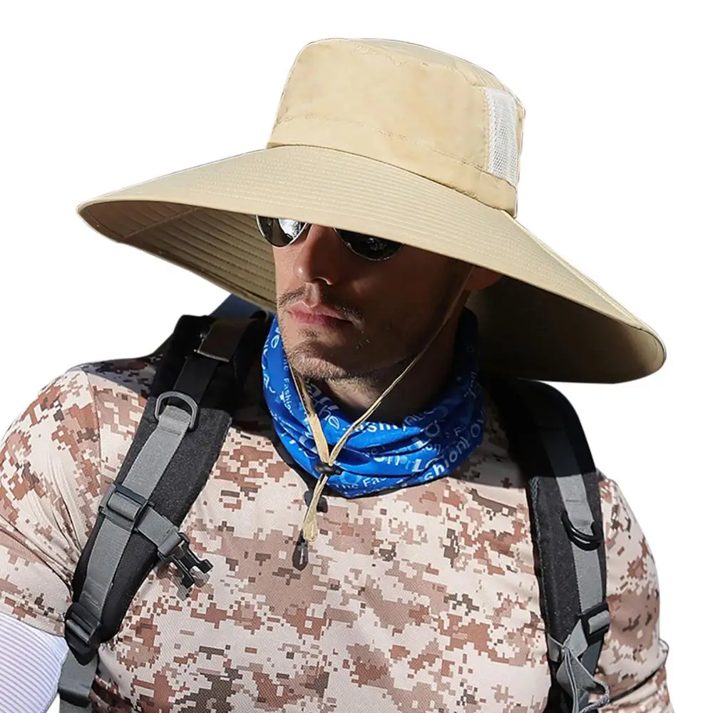 

Outdoor Flap Cap Wide Brim Sunshade Windproof Quick Drying Face Mask Ear Neck Cover Fisherman Bucket Hat New