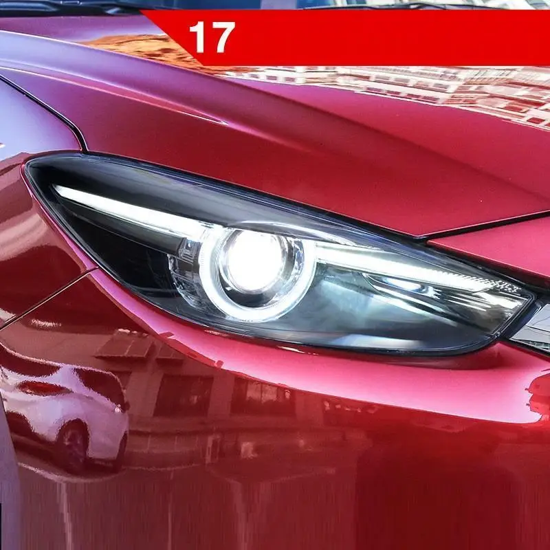 Neblineros Led Para Авто дневные ходовые Боковые указатели поворота передние противотуманные фары автомобильные фары в сборе для Mazda Axela