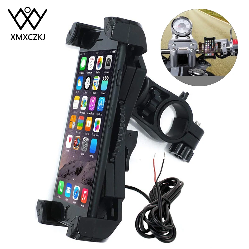  Motorcycle Charger Phone Holder Waterproof 5V Motor Bike Mobile Phone Mount Handlebar For iPhone 11