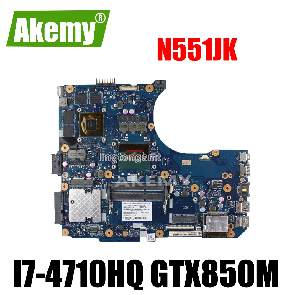 SAMXINNO N551JK материнская плата для ноутбука For Asus G551JK N551JQ N551JM N551J тест оригинальная