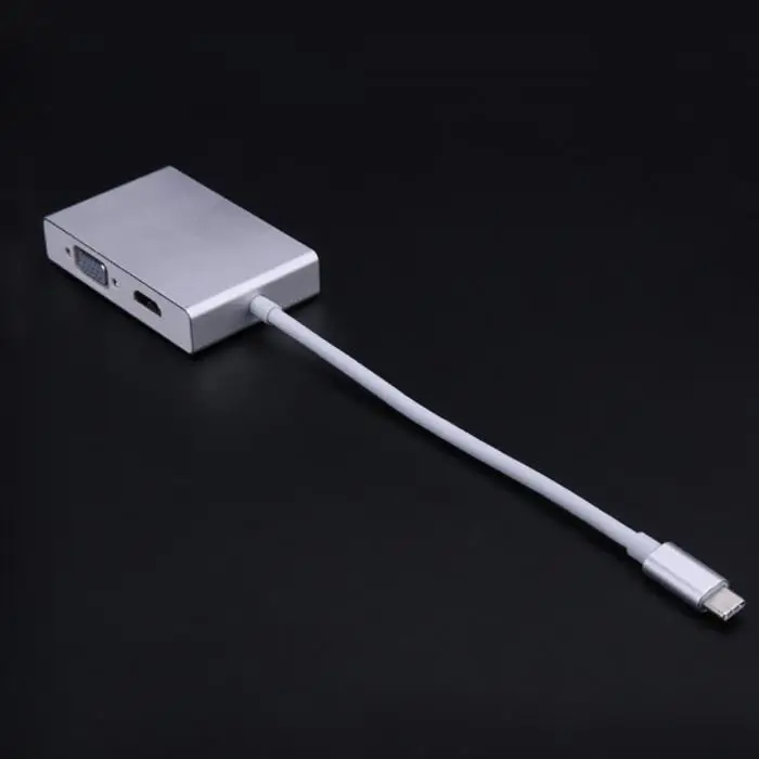 USB C к 4K адаптер USB 3,1 type C к VGA DVI концентратор адаптер кабель