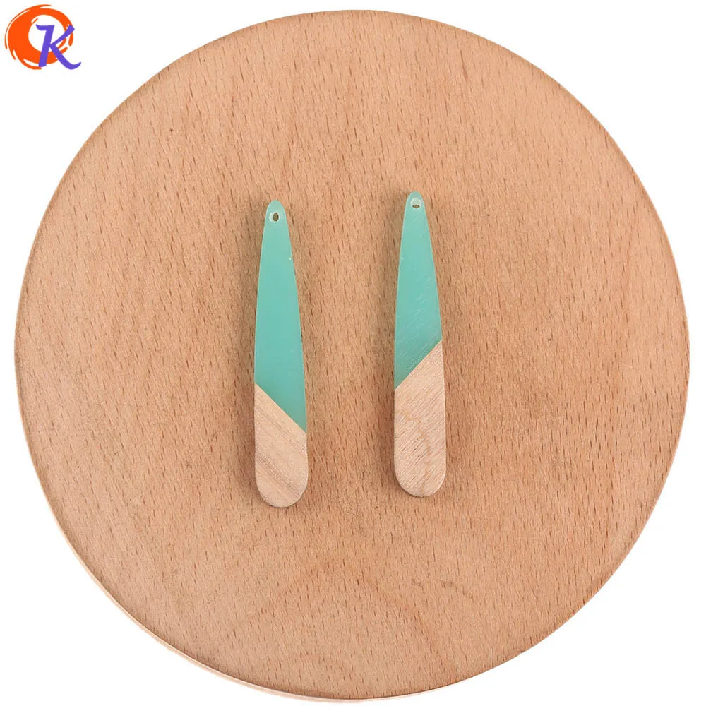 Cordial Design 50Pcs 8*44MM Jewelry Accessories/Natural Wood/Resin/Stick Shape/DIY Earrings Making/Hand Made/Earring Findings - cordial