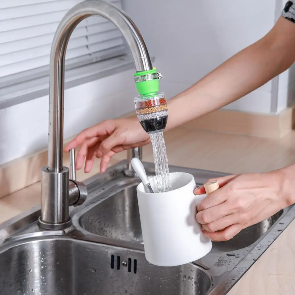 Faucet Water Filter for Kitchen Sink, Universal Interface Activated Carbon  Cleaning Purifier, Splash-Proof and Water-Saving