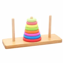 Прямая от производителя чехол с изображением башни ханоя деревянная детская колонна Дженга Классическая интеллектуальная разблокировка циклическая игра игрушка W