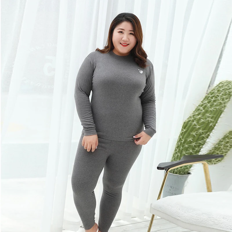 Jinsen Aite размера плюс 3XL-7XL хлопок новинка женское термобелье кальсоны осень зима тонкое теплое нижнее белье наборы JS852