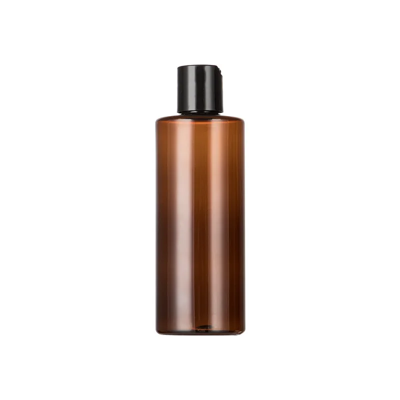 30pcs 250ml Amber PET Disco Top Cover Bottle Brown/clear/white empty travel shampoo Shower Gel Liquid soap bottle container | Красота и