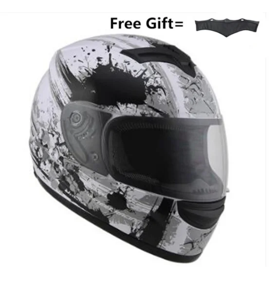 Casque Integral moto rcycle casques de course dot capacete de мото Мото ciclista para moto cross kask casco M L XL XXL noir коврик - Цвет: 17