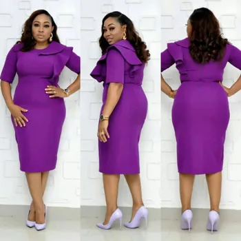 

L-2XL New Style Classic African Dresses For Women Elegent Fashion Style African Women Plus Size Polyester Knee-length Dress