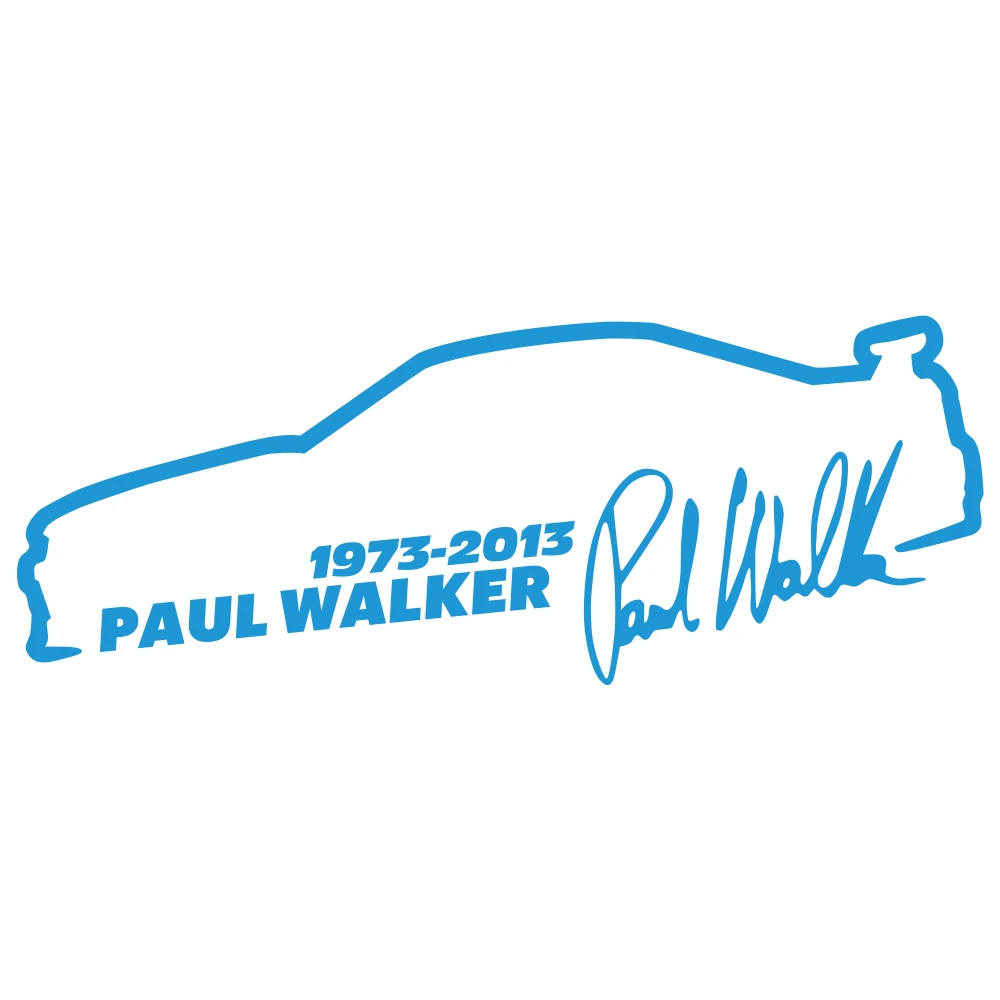 thumbnail image 1 of Pegatina de vinilo para coche, 13 x 5 cm, Paul Walker, Rápido y furioso, pegatina reflectante de moda para coche, pegatinas divertidas en 3D, calcomanías para estilizar el coche, 1 of 5