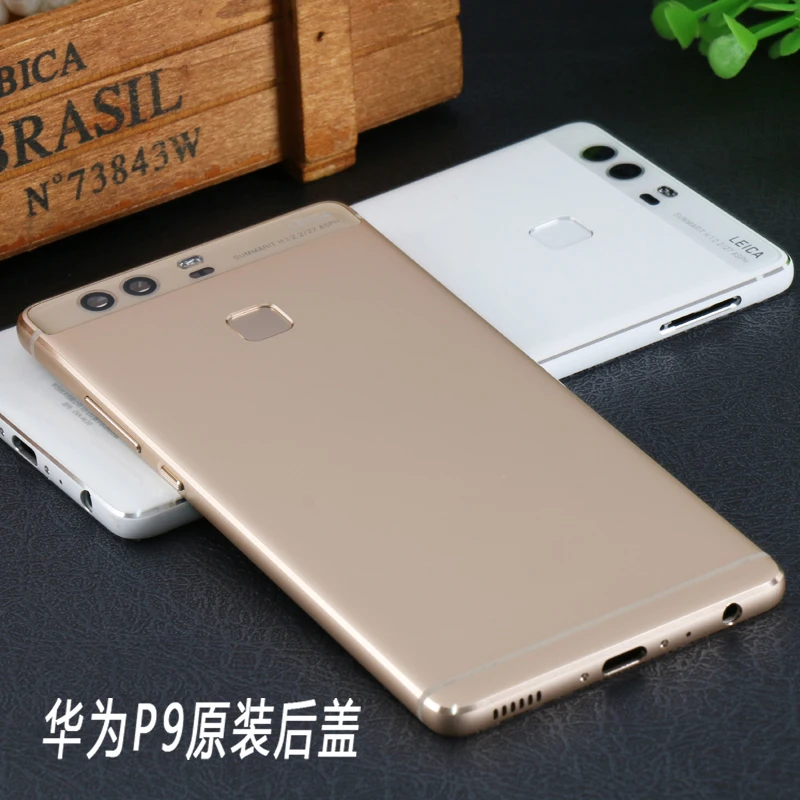 Для huawei P9 EVA-L09 EVA-L19 EVA-AL00 Корпус Батарея крышка отсека задняя корпуса Рама+ отпечатков пальцев Сенсор гибкий кабель