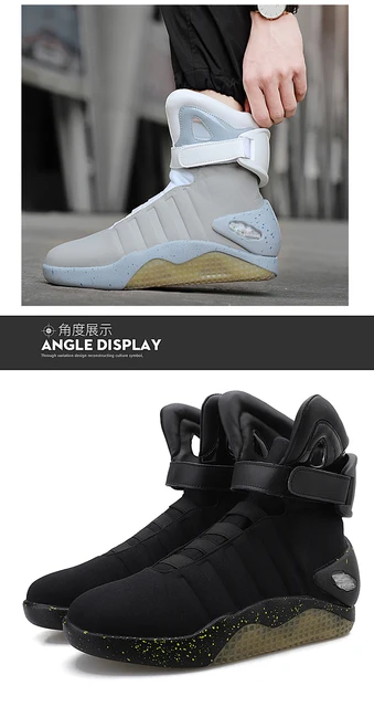 2022 Light Up Basketball Sneakers LED Mag Shoes for Men Air Shoes USB  Recharging Air Shoes Back To The Future Boots Street Shoes