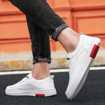 

Nicesnowl Autumn New Sneakers Men Shoes Lace-Up Mens Shoes Microfiber Leather Casual Shoes Male Winter Man Footwear Flats