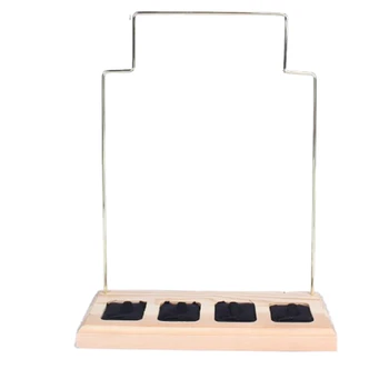 

Jewelry Tree Stand Metal and Wood Basic Adjustable with Large Storage for Necklaces Bracelets Ring