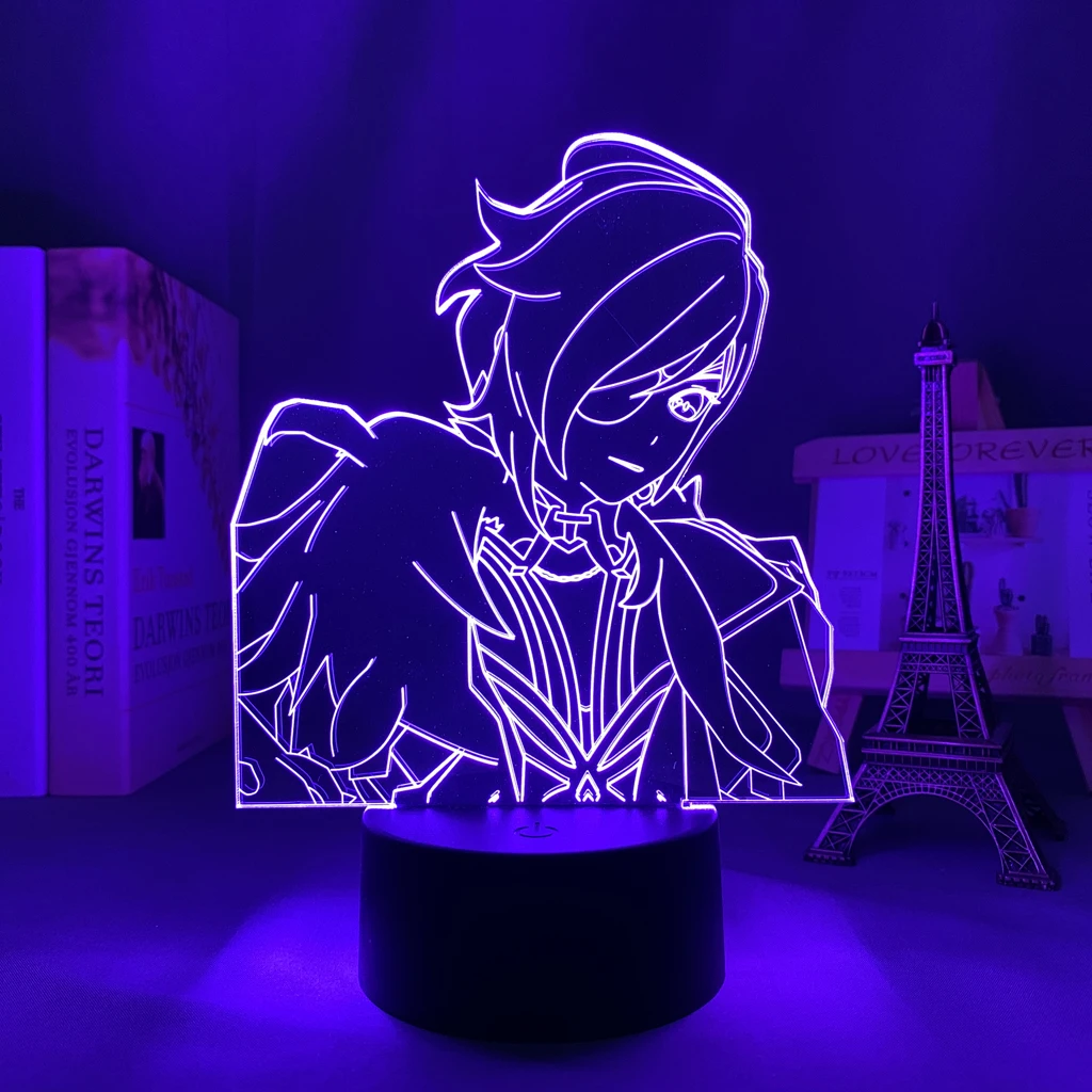 Acrylic Led Lamp Genshin Impact Kaeya Led Light Game night stand lamps