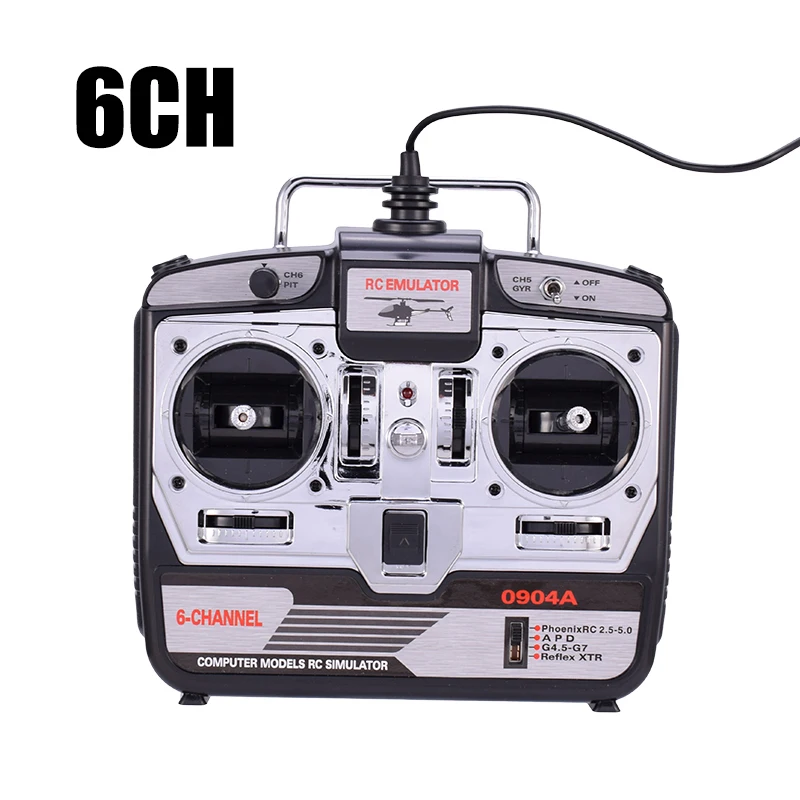 JTL-0904A 6CH/8CH RC симулятор полета поддержка Real RF7 G7 Phoenix 5,0 XTR пульт дистанционного управления Вертолет с фиксированным крылом Дрон(MODE2