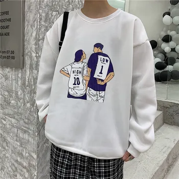

Unisex !! Harajuku Print Hoodie Women Men Ullzang Loose Long Hip Hop Style Sweatshirt 90s Fashion Graphic Hoody Female Male