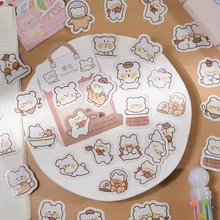 Kawai – autocollants animaux en carton, pour journal intime et papeterie, 40 unités/lot