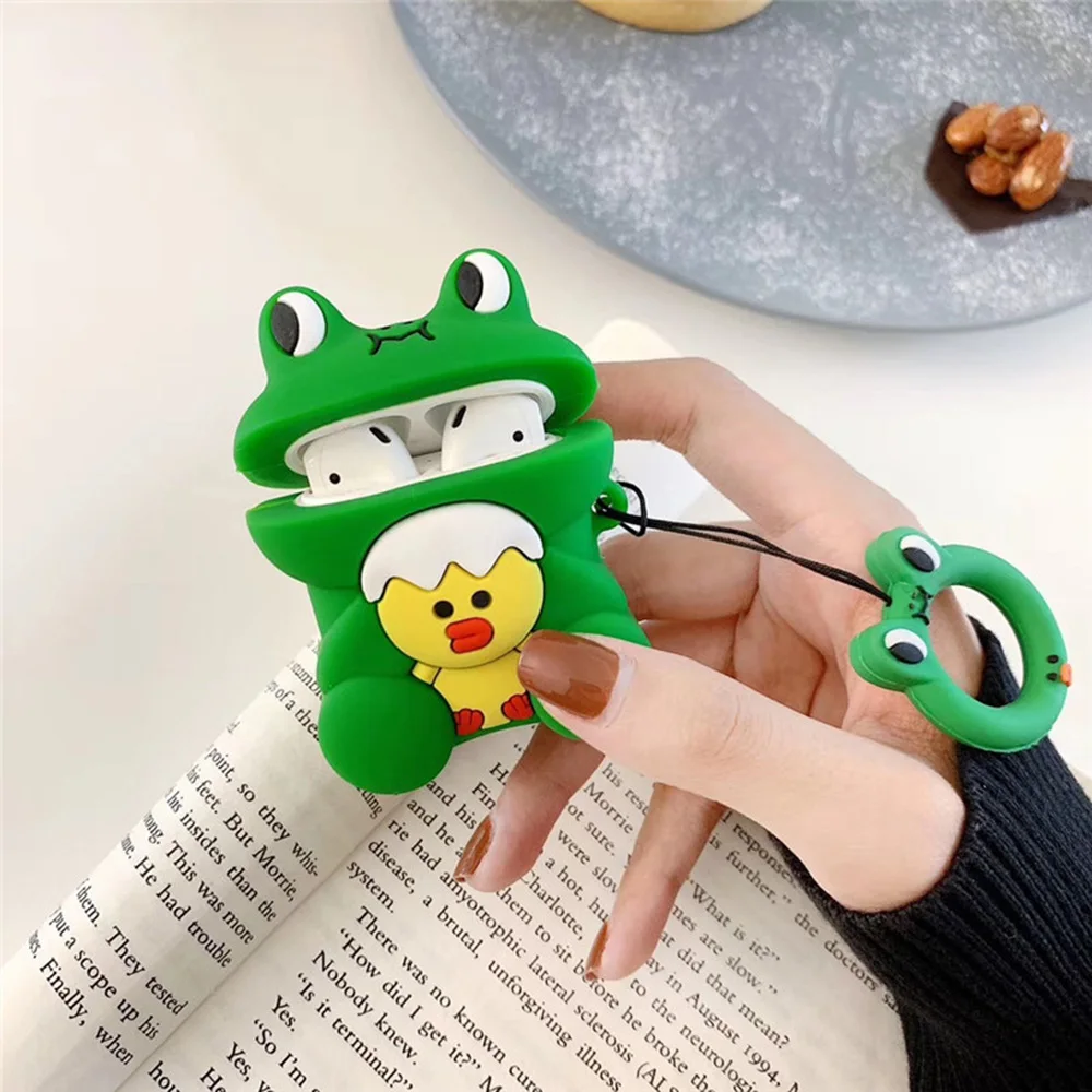 Чехол для наушников для Airpods 2 чехол силиконовый милый мультяшный мягкий чехол для наушников для Apple Air pods Earpods чехол 3D аксессуары для молока - Цвет: GJ0632