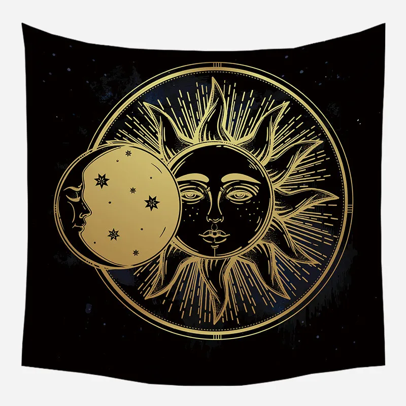 

Wall Hanging Tapestry Sun Witchcraft Hippie Tapestry Fabric Blanket Multifunctional Travel Beach Towel Farmhouse Home Decor