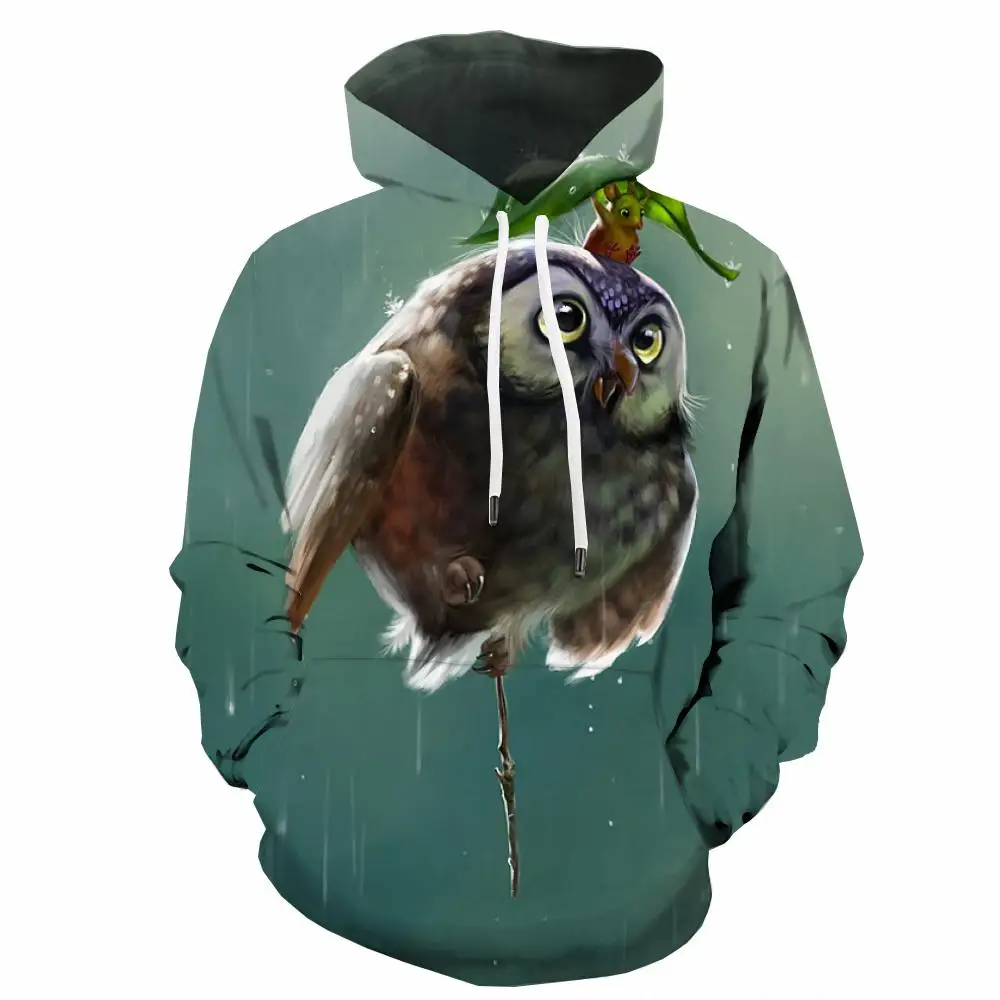 

KYKU 3d Hoodies Bird Sweatshirts men Animal Sweatshirt Printed Rain 3d Printed Hip Hop Hooded Casual Unisex Funny Autumn Pocket