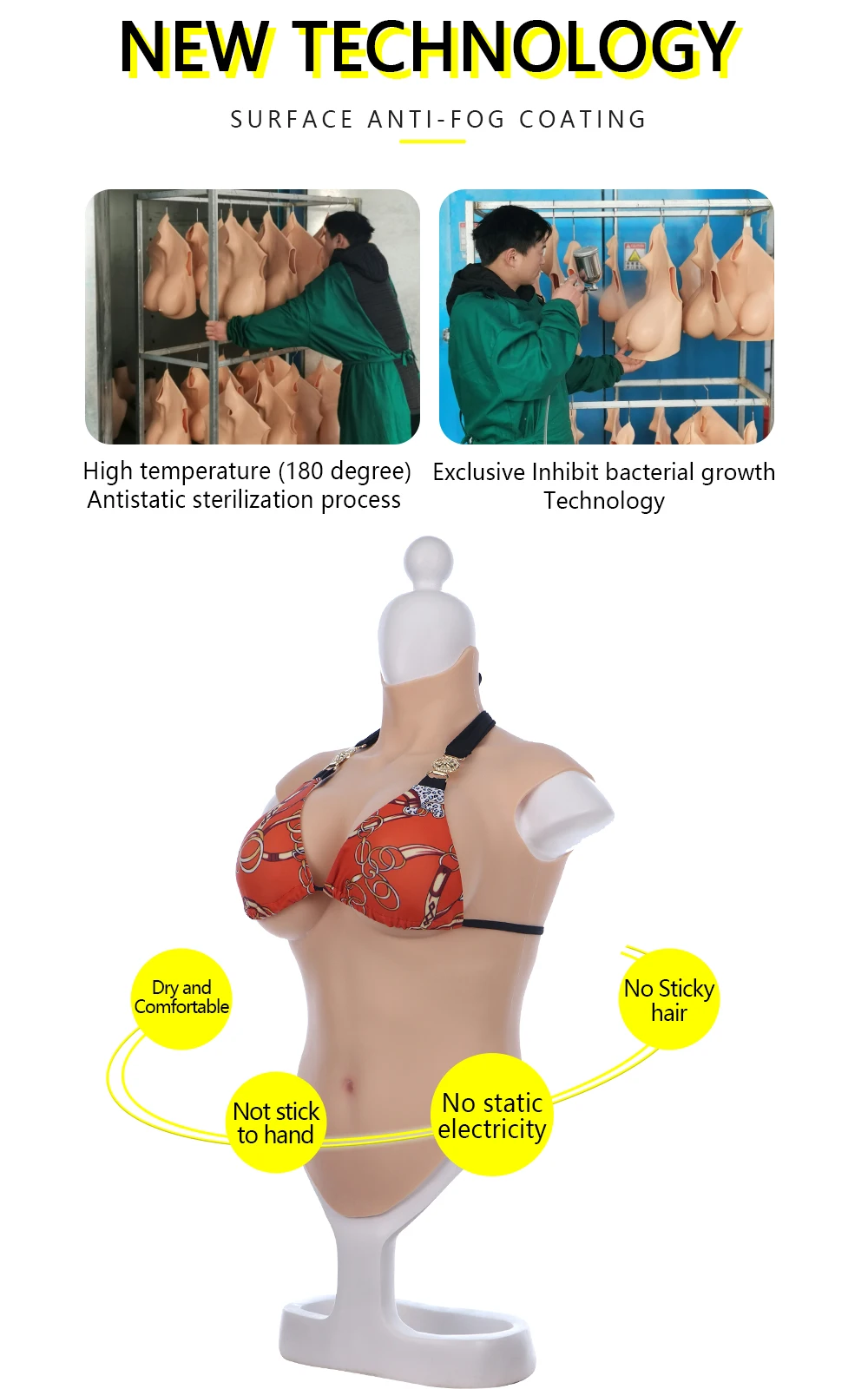 Half Body Fake Boobs High End 7th Silicone Breast forms Plate tits Meme for Crossdresser Transgender Drag Queen Transvestite (4)