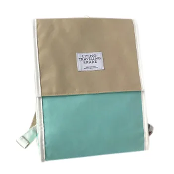 

Women 2019 New Fashion Contrast Color Backpack Student Bag Casual Computer Bag Casual Bag Large Capacity Cloth Bag 1115