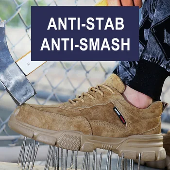 

Safety Boots Work Boots Steel Toe Men's Outdoor Anti Slip Breathable Protective Work Shoes Boots Puncture Proof Safety Shoes