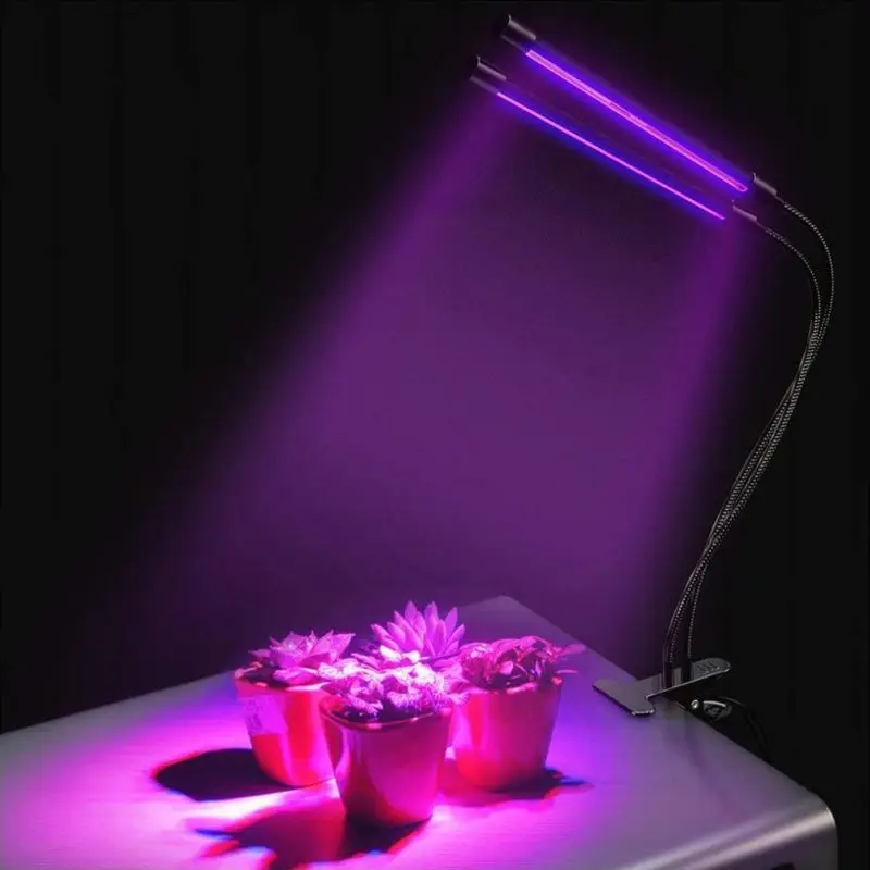 5 В USB регулируемая двойная головка растение растительный светильник светодиодный светильник с функцией синхронизации для комнатных цветочных растений прорастания