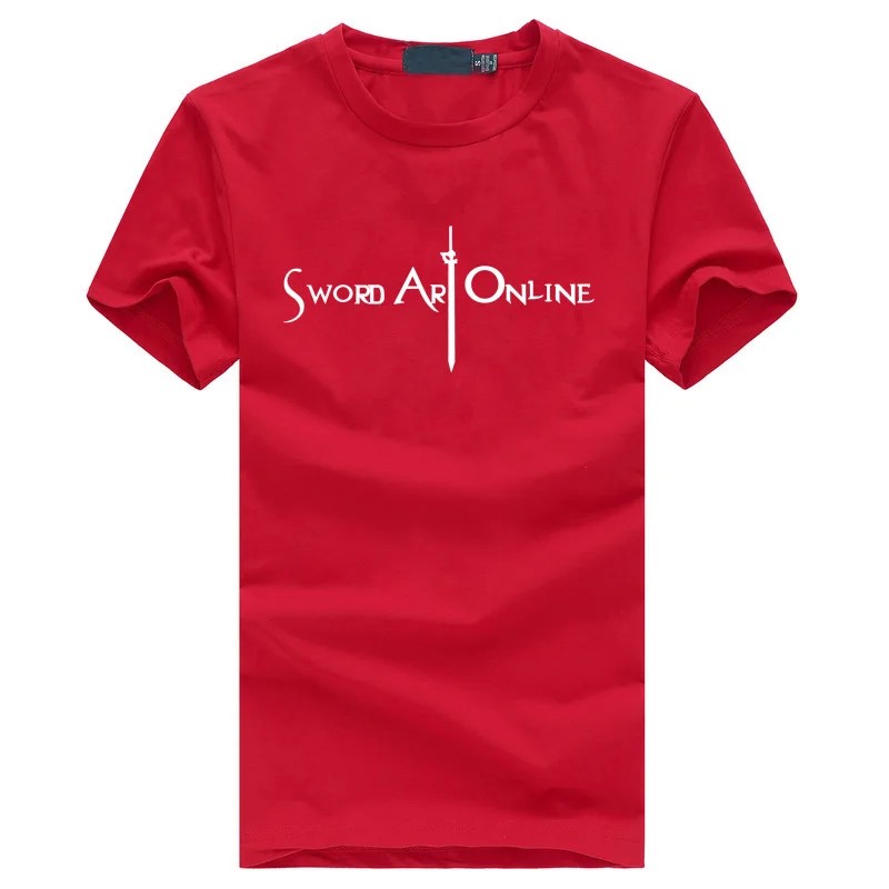 SAO Samurai Sword Art онлайн Футболка с принтом, новинка, осенне-зимняя повседневная одежда, рубашки Kirigaya Kazuto, японское аниме