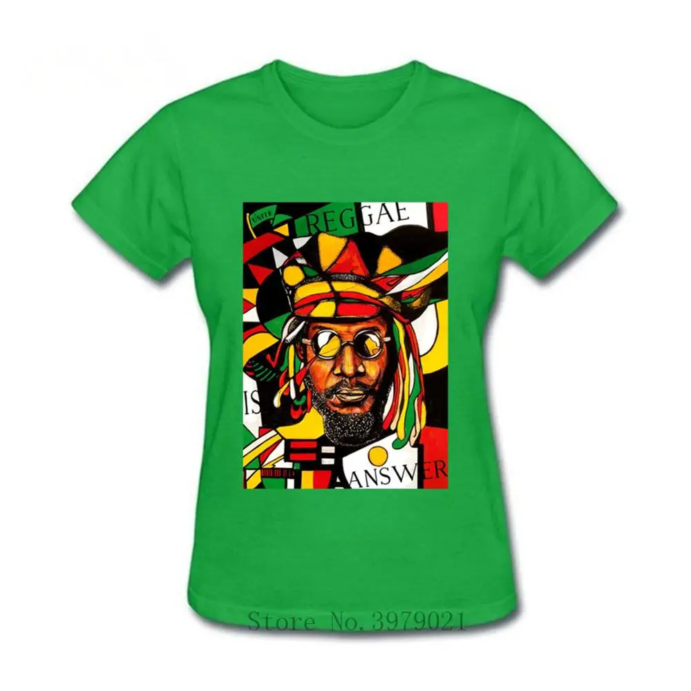 Rastafari женская футболка с принтом регги 2019 забавная белая короткими рукавами и