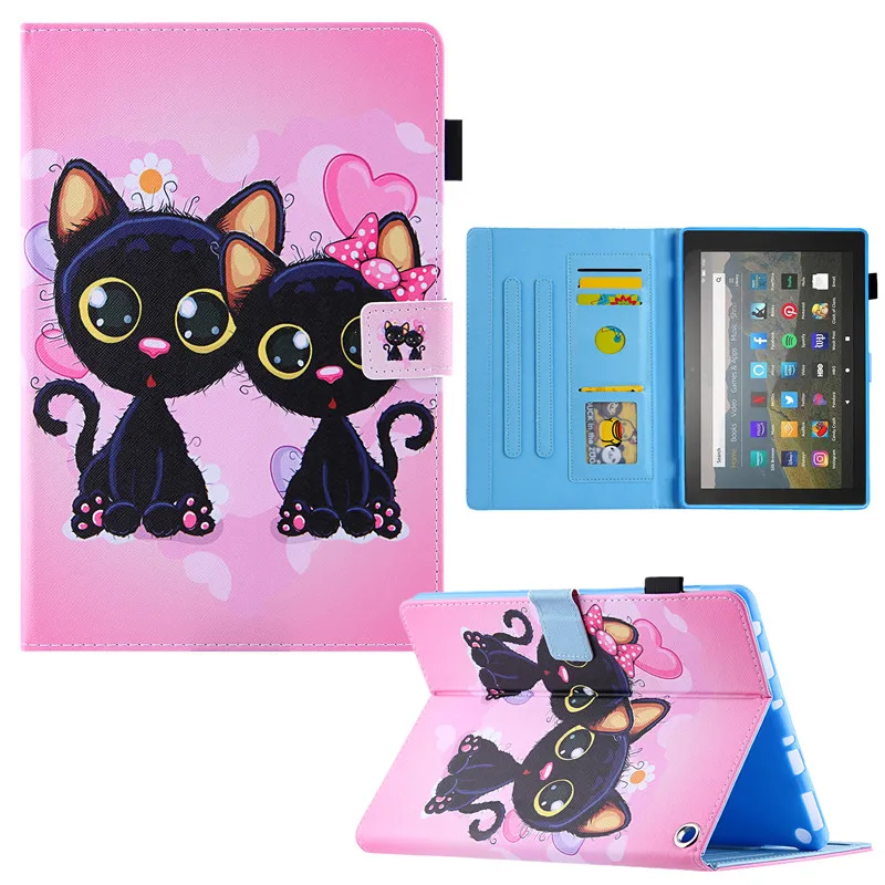 Ƹ ȭ HD 10 2021 10.1 ġ º ȭ HD 10 ̽ 2017 2019 ׳ƽ Funda ĵ PU  Ҵ 