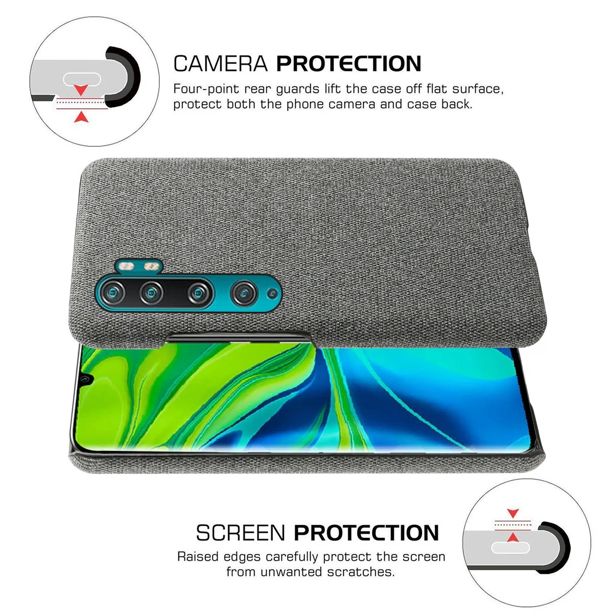 Для Xiaomi mi CC9 Pro mi Note 10 чехол ультра тонкий задний Жесткий PC тканая ткань Защита от царапин чехол красный mi 8 8A mi 9 Pro Чехол