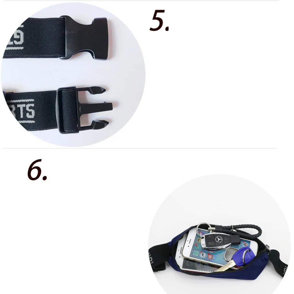 Outdoor Lycra milk silk cloth simple Travel Pocket Running Bicycle Sports Cell Phone Sports pocket Waist Bag anti tear#P20