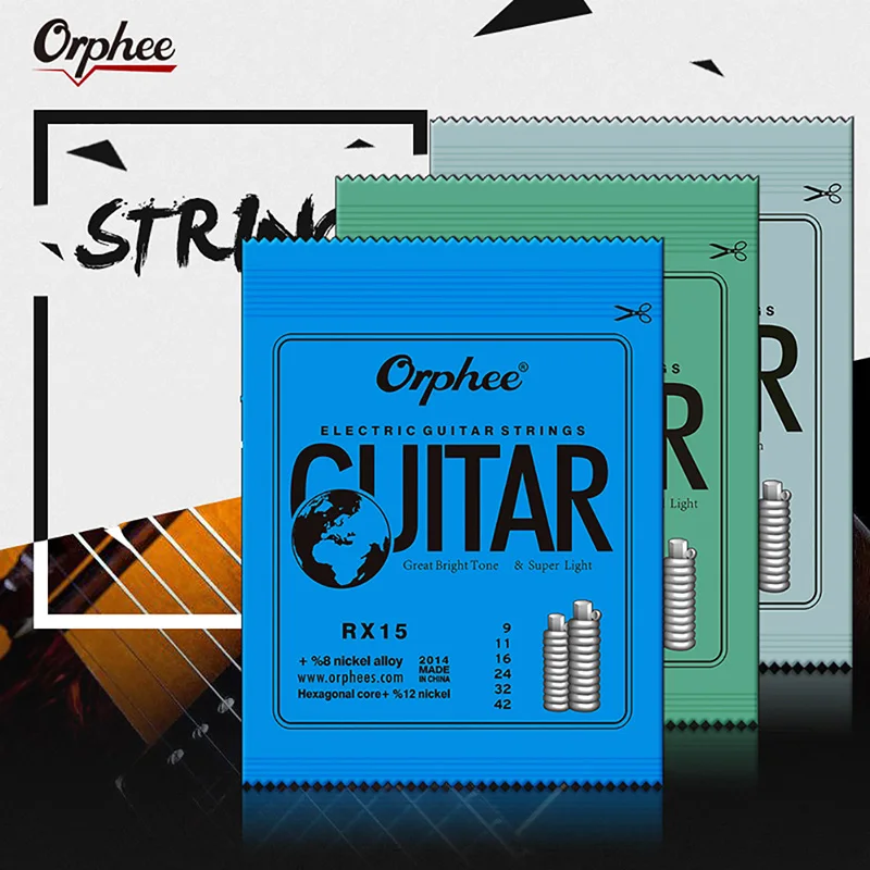 1Set Practiced Nickel Plated Steel Guitar Strings For Electric With Original Retail Package |