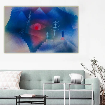 

Citon Paul Klee《Glance At Landscape-Original Blue》Canvas Oil Painting Artwork Print Poster Picture Wall Decor Home Decoration