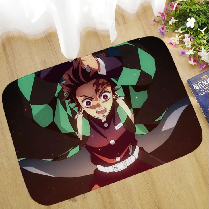 Kimetsu No Yaiba плюшевые ковровые покрытия игрушка коврик мультфильм аниме Kamado ковер водонепроницаемый нескользящий подарок для детей Прямая - Цвет: 3