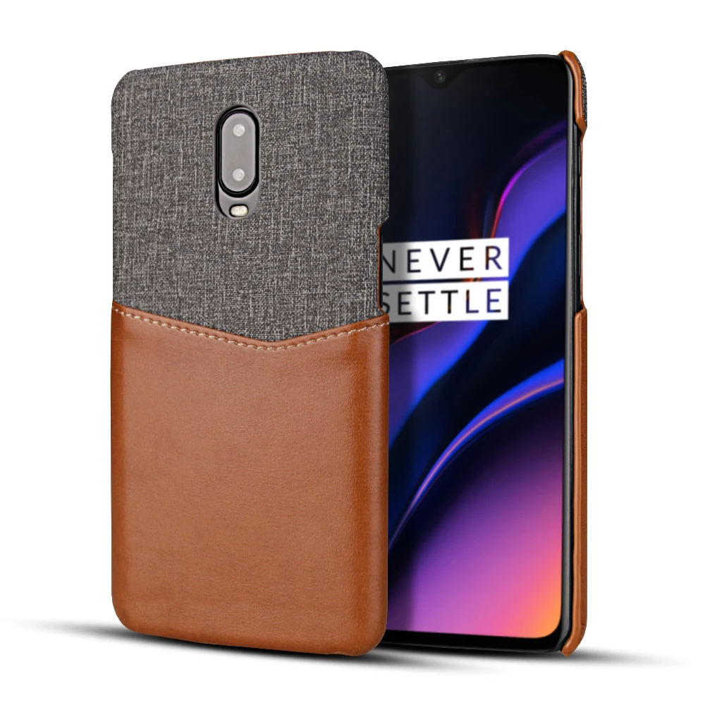 Чехол-Кошелек One Plus 6t 6 7 Pro 7t для Oneplus 6t 6 корпус из мягкой ткани PU кожаный чехол для карт ID держатель для карт слот Ультратонкий чехол - Цвет: Brown