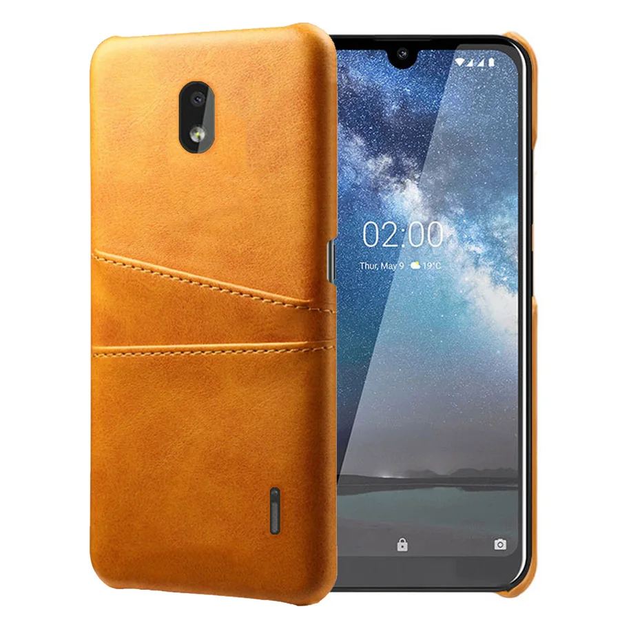 

SCK Leather Card Holder Phone Cases For Nokia 2.2 Case Slim Hybrid Hard Platic Phone Cover